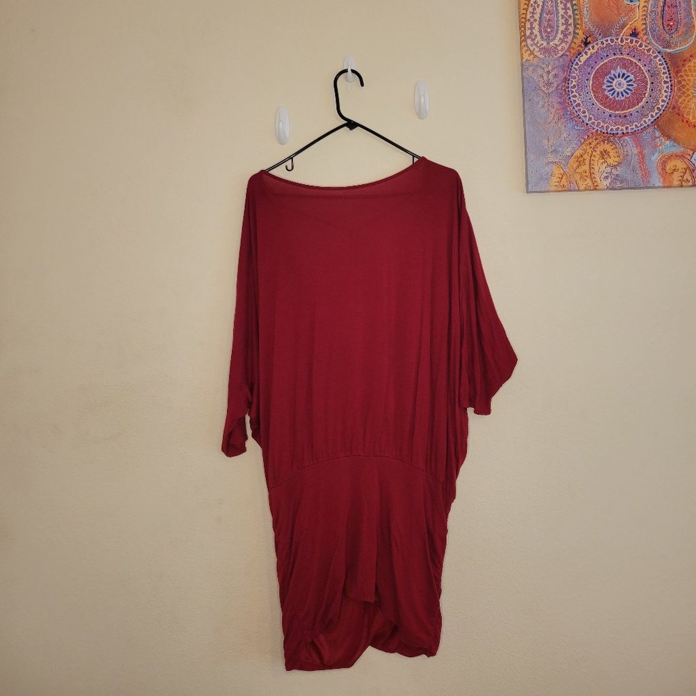 Red tunic dress